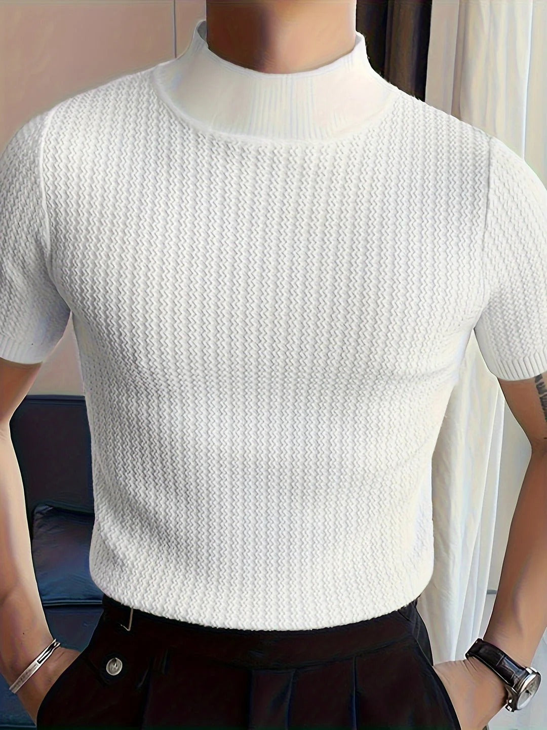 T-shirt Męski Bawełniany Krótki Rękaw Lato