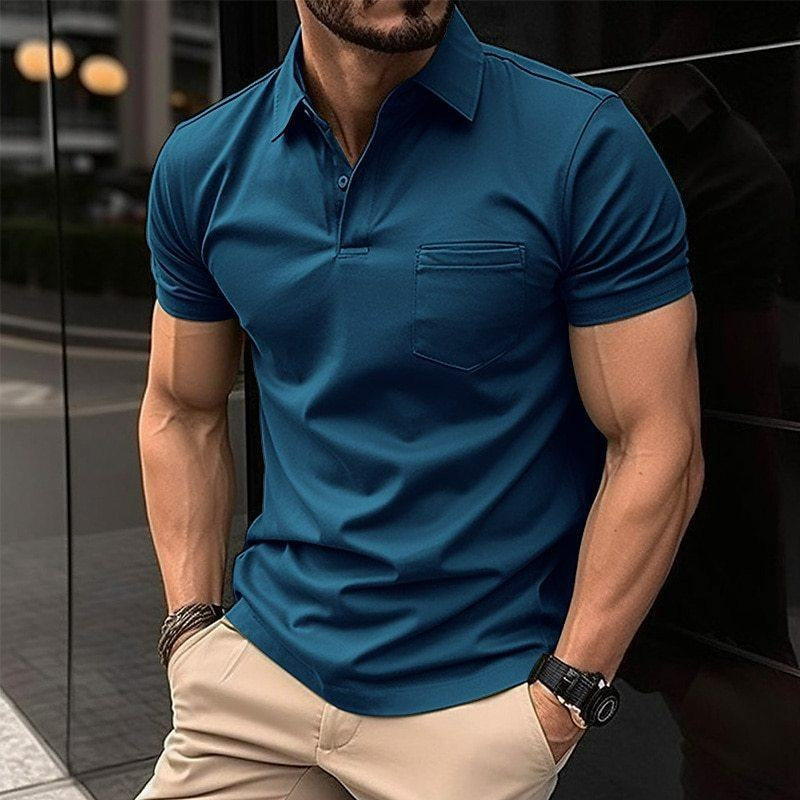 Koszulka Polo Męska Slim Fit Bawełna Lato