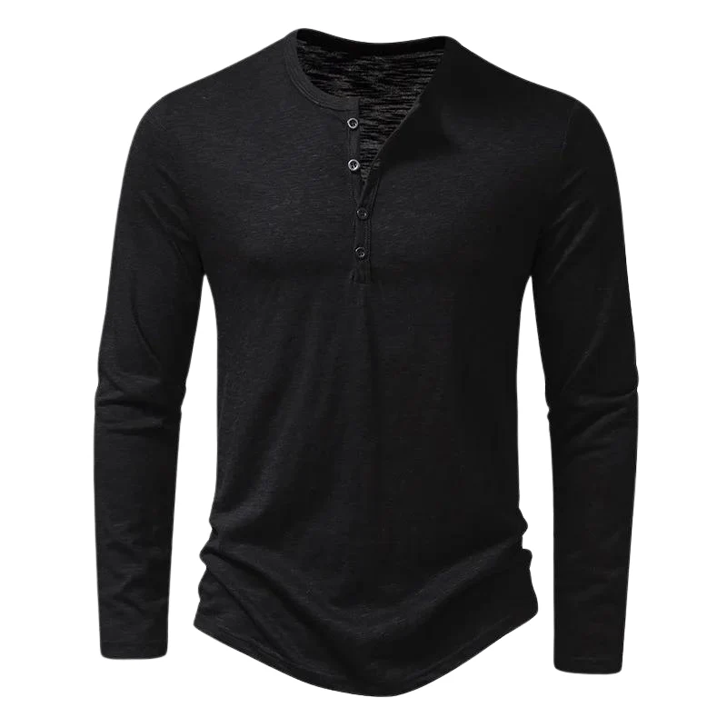 Koszulka Henley Męska Lato