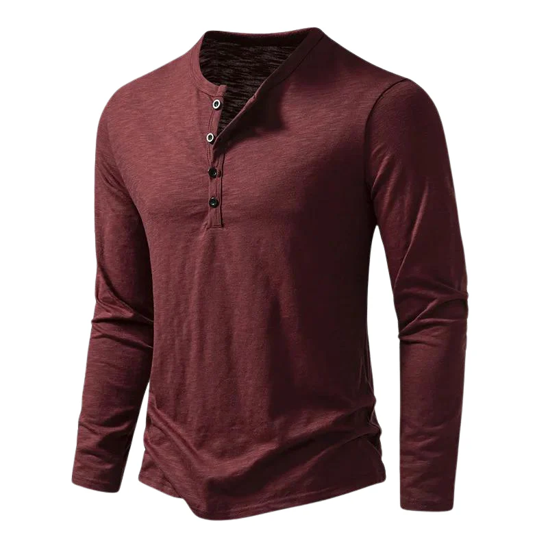 Koszulka Henley Męska Lato