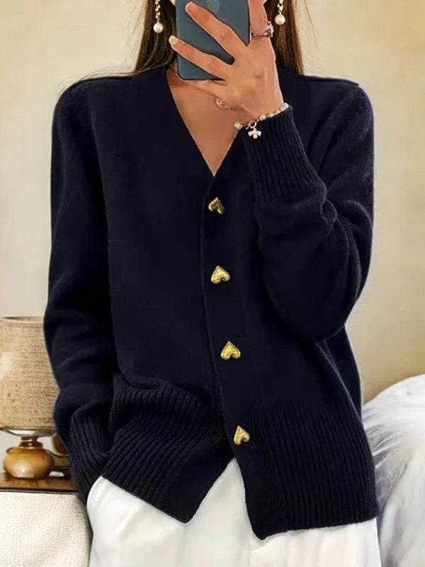 Women's Knit Wool Cardigan Button Down